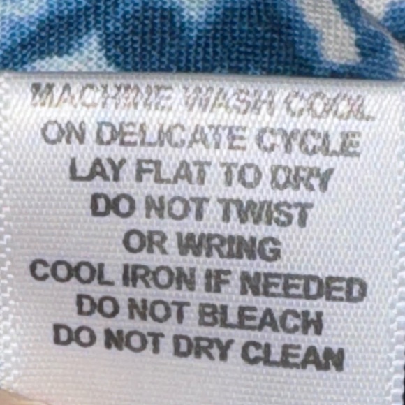 Cathy Petite Linen Button Down Top Blouse Blue Boho Print Women’s P Large - Picture 9 of 9